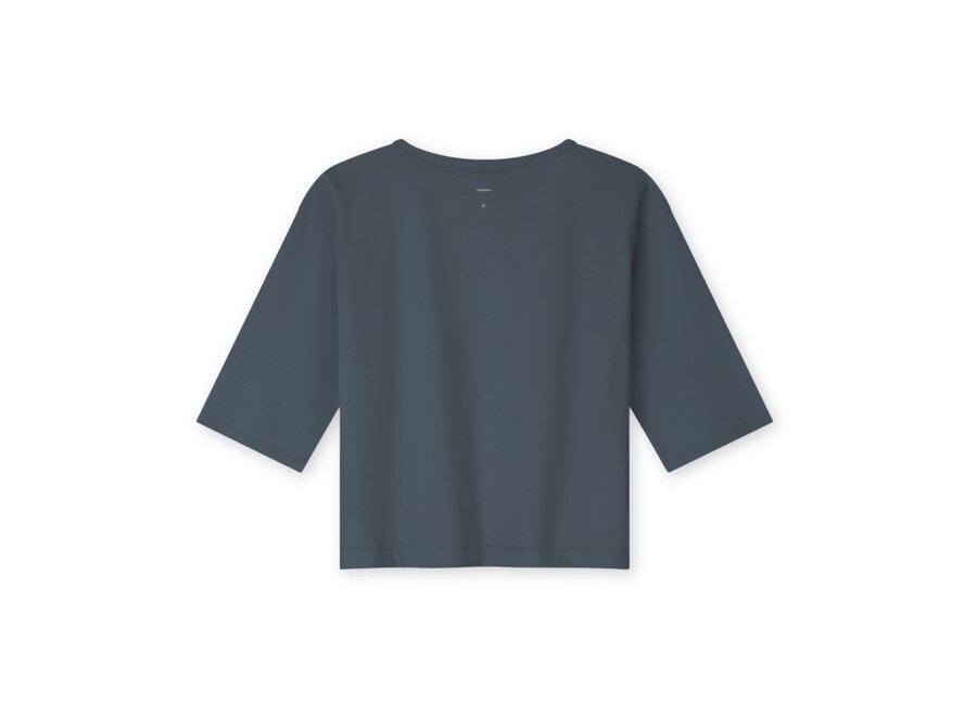 Gray Label | Dropped Shoulder Tee GOTS Blue Grey