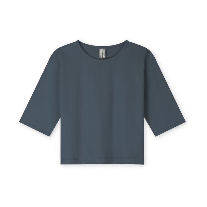 Gray Label | Dropped Shoulder Tee GOTS Blue Grey