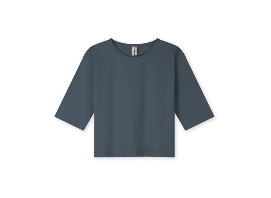Gray Label | Dropped Shoulder Tee GOTS Blue Grey