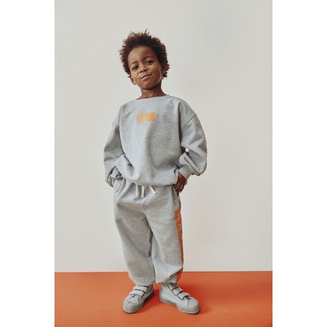 Gray Label | Track Pants GOTS 15Y Grey Melange / Bright Melon