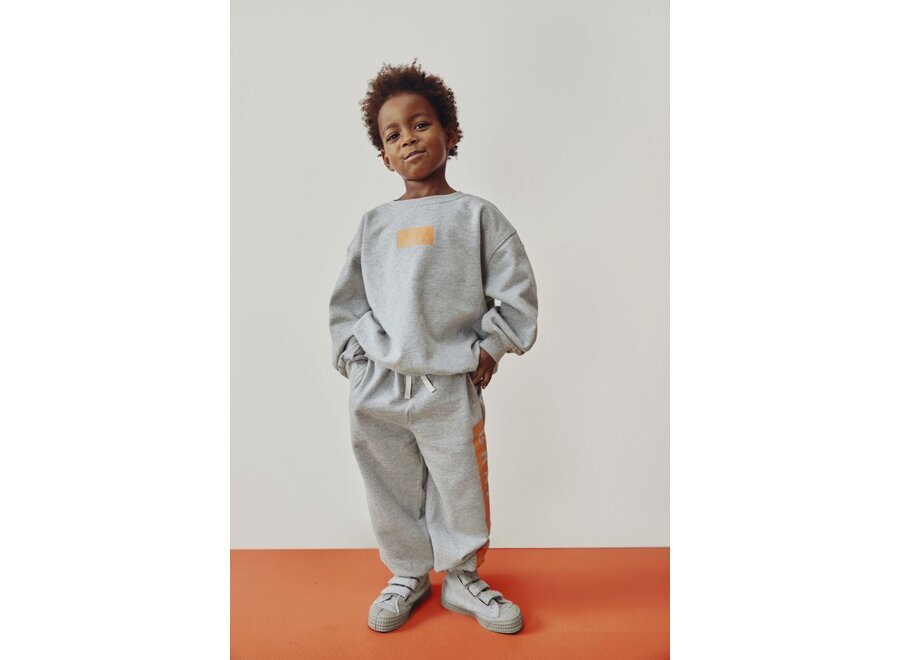 Gray Label | Track Pants GOTS 15Y Grey Melange / Bright Melon