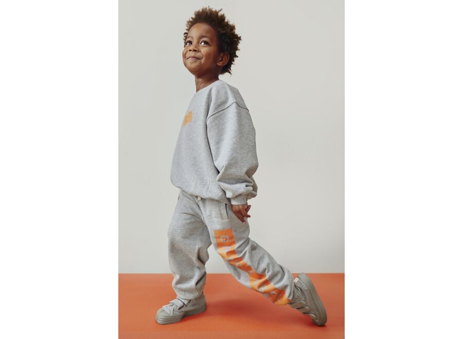 Gray Label | Track Pants GOTS 15Y Grey Melange / Bright Melon