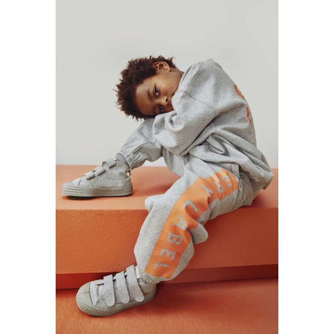 Gray Label | Track Pants GOTS 15Y Grey Melange / Bright Melon