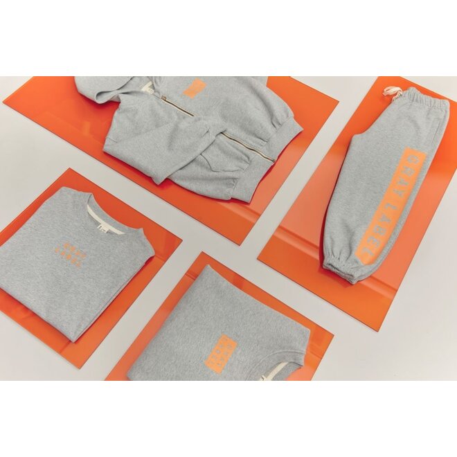 Gray Label | Oversized Tee GOTS 15Y Grey Melange / Bright Melon