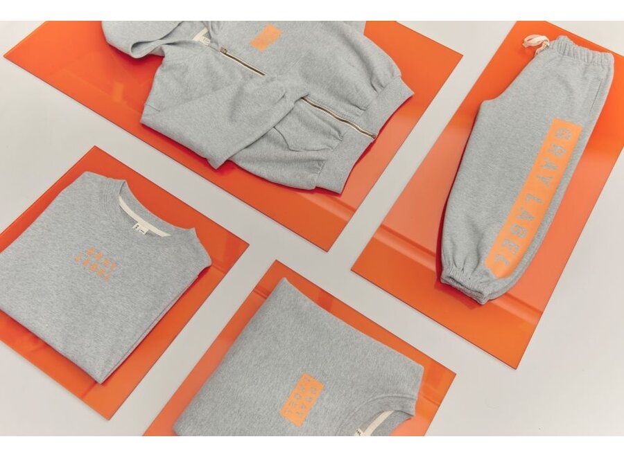 Gray Label | Oversized Tee GOTS 15Y Grey Melange / Bright Melon