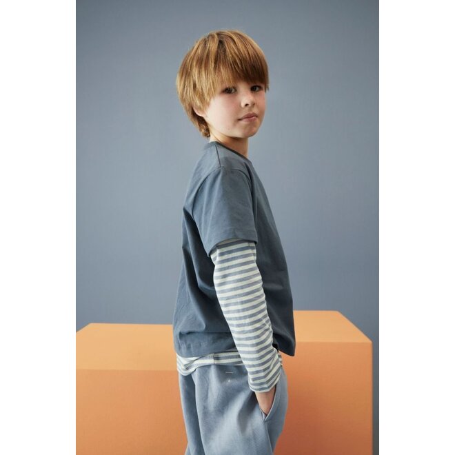 Gray Label | L/S Tee GOTS Stone Grey / Cream