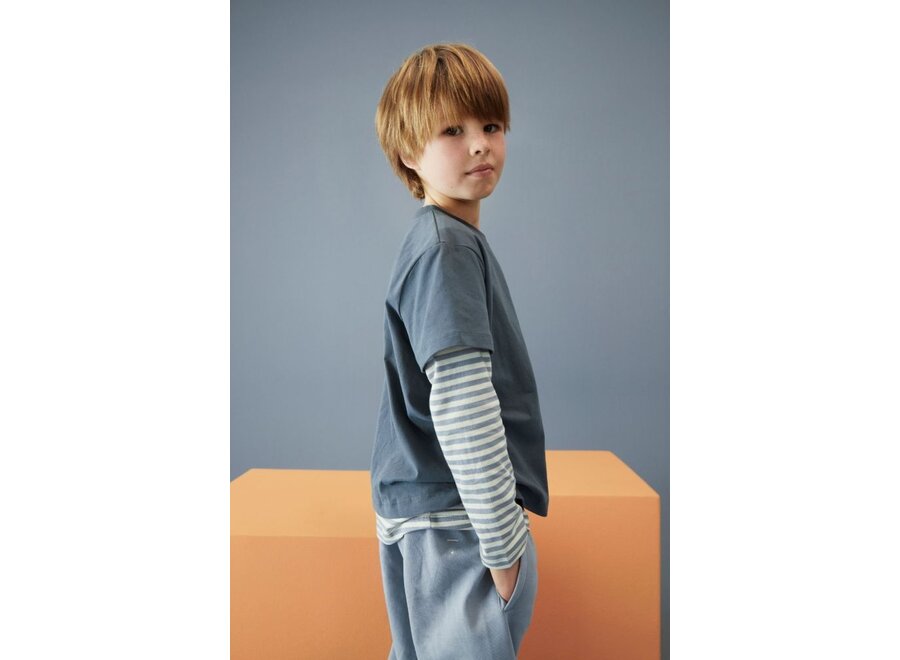 Gray Label | L/S Tee GOTS Stone Grey / Cream