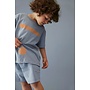 Gray Label | Oversized Tee w/ Logo GOTS Stone Grey / Melon