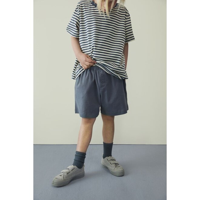 Gray Label | Button Shorts GOTS Blue Grey