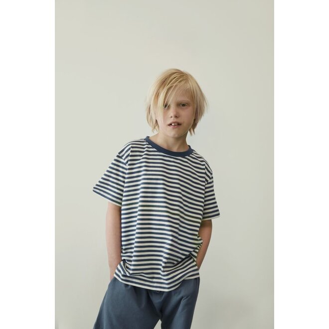 Gray Label | Oversized Tee GOTS Blue Grey / Cream