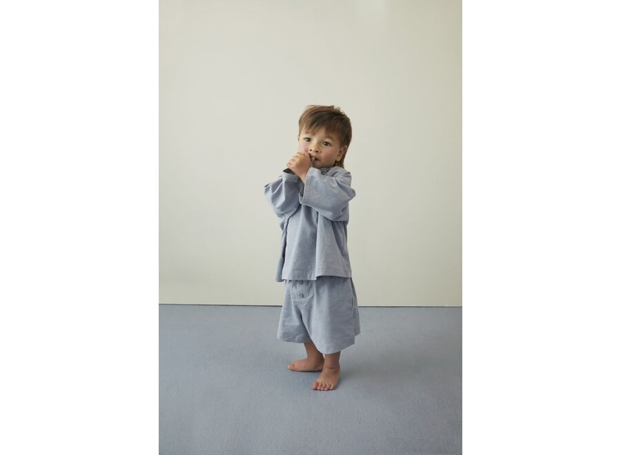 Gray Label | Button Shorts GOTS Stone Grey