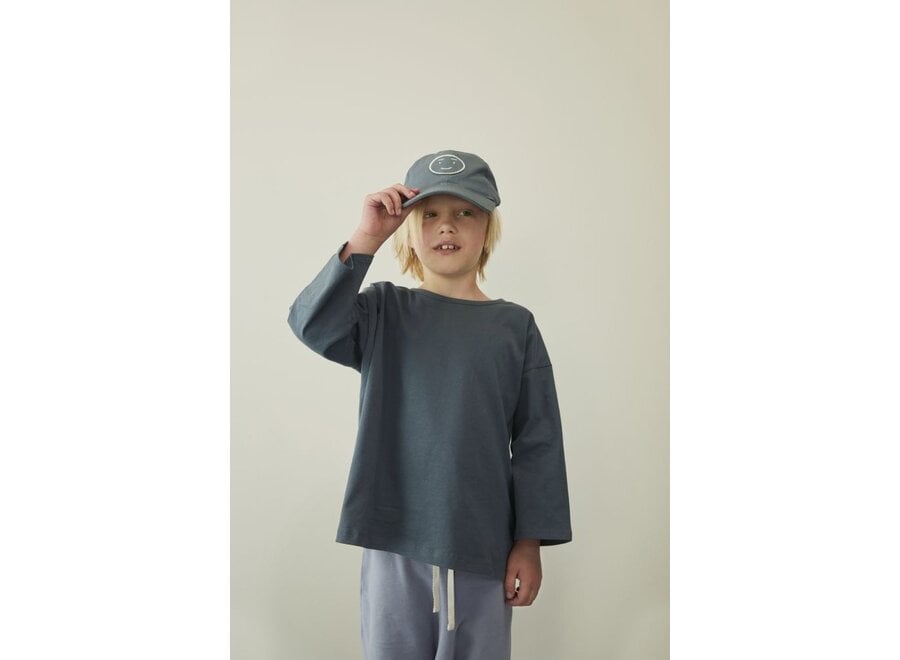 Gray Label | Dropped Shoulder Tee GOTS Blue Grey