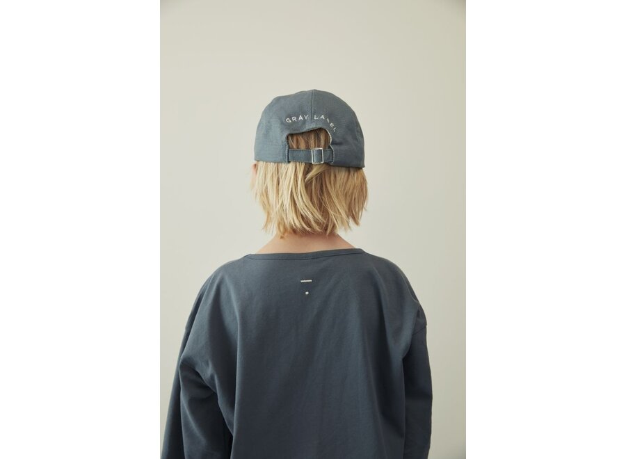 Gray Label | Dropped Shoulder Tee GOTS Blue Grey