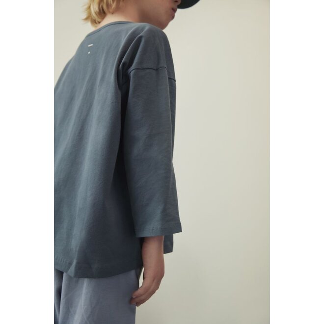 Gray Label | Dropped Shoulder Tee GOTS Blue Grey