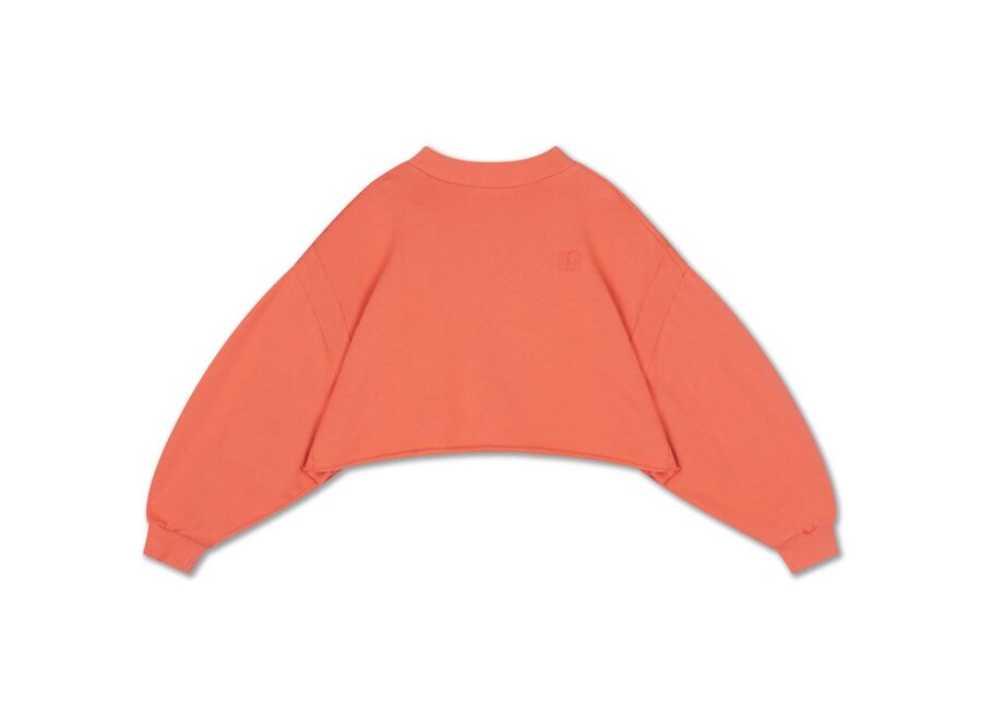 Repose ams | Crop Heart Sweater Coral Dusk