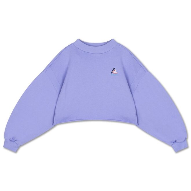Repose ams | Crop Heart Sweater Glacier Bloom