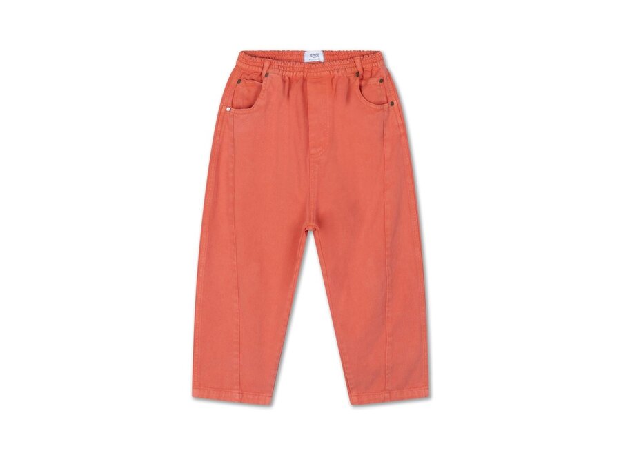 Wide Pant Washed Flame Red