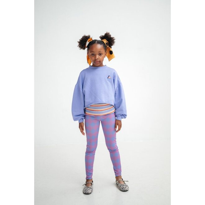 Repose ams | Crop Heart Sweater Glacier Bloom