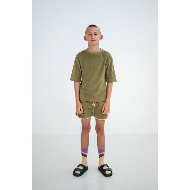 Repose ams | Sweat T-shirt Dark Khaki