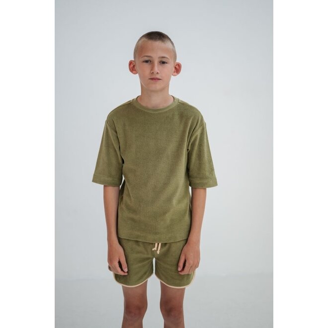 Repose ams | Sweat T-shirt Dark Khaki