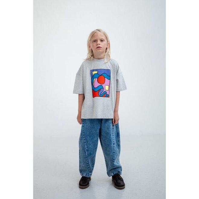 Repose ams | Boxy Tee Grey Melange