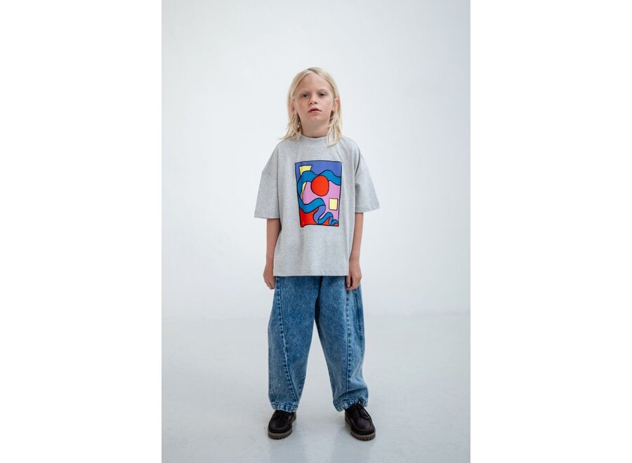 Repose ams | Boxy Tee Grey Melange