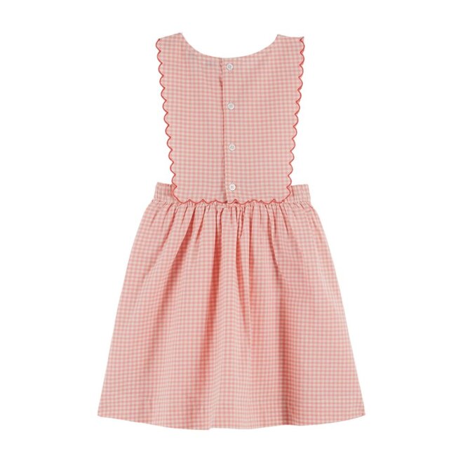 Emile et Ida | Cherry Embroidered Apron Jurk Vivi