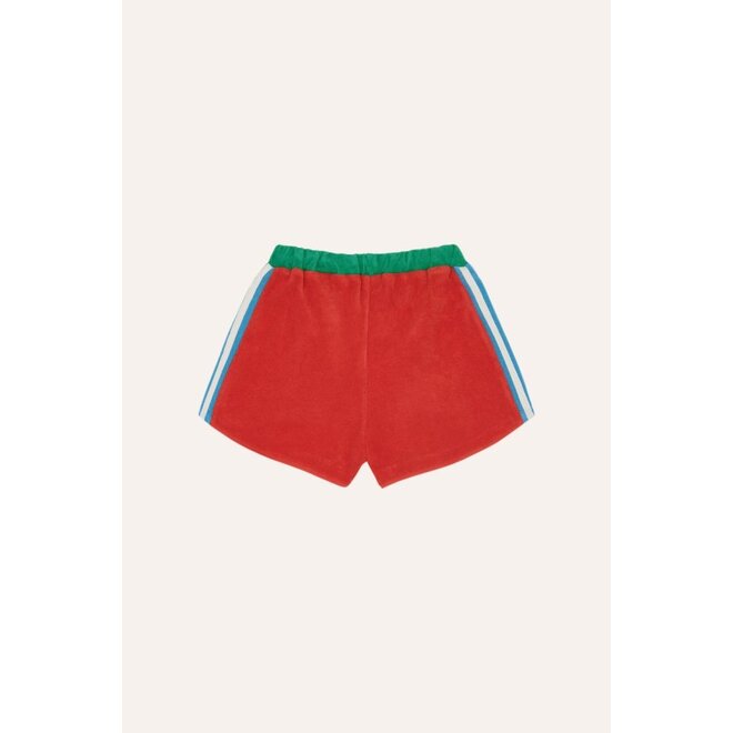 The Campamento | Red Color Block Shorts Red