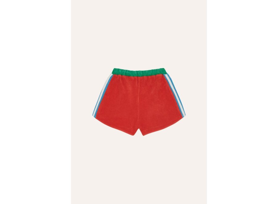 The Campamento | Red Color Block Shorts Red