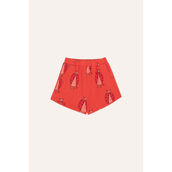 Ladybug Allover Shorts Red