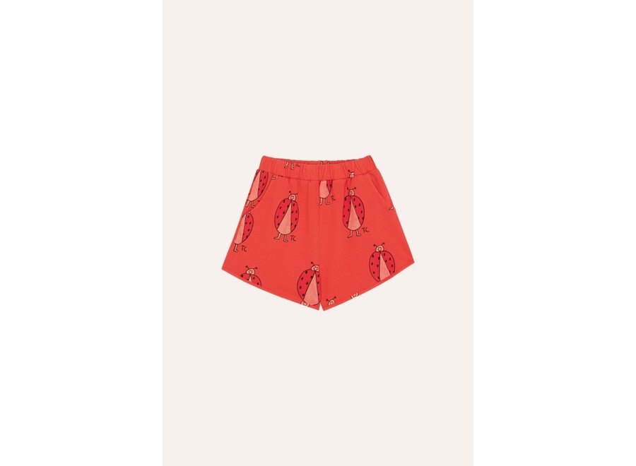 Ladybug Allover Shorts Red