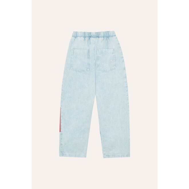 The Campamento | Bicolor Patches Denim Trousers Light Blue