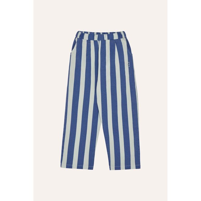 The Campamento | Blue Stripes Washed Trousers Blue