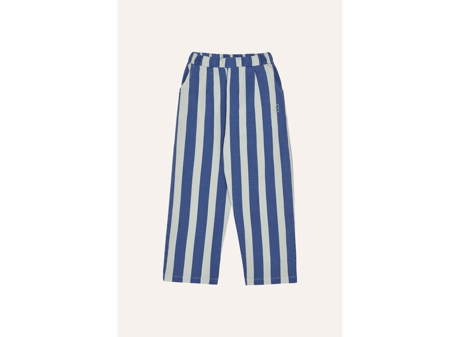 The Campamento | Blue Stripes Washed Trousers Blue