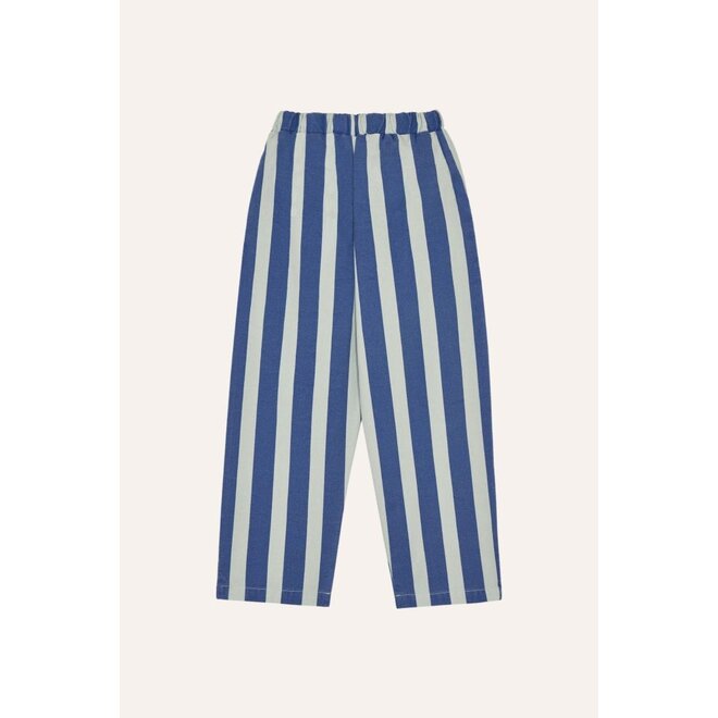 The Campamento | Blue Stripes Washed Trousers Blue