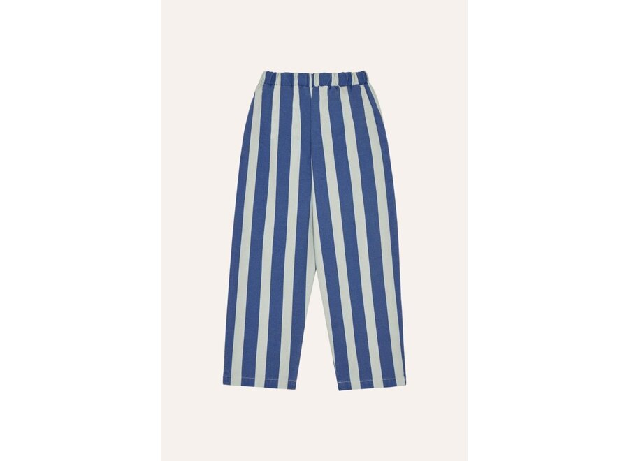 The Campamento | Blue Stripes Washed Trousers Blue