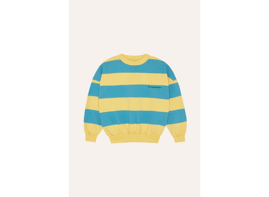 Blue Stripes Sweatshirt Yellow