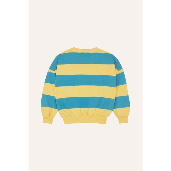 The Campamento | Blue Stripes Sweatshirt Yellow
