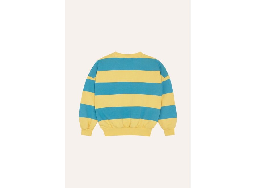 The Campamento | Blue Stripes Sweatshirt Yellow