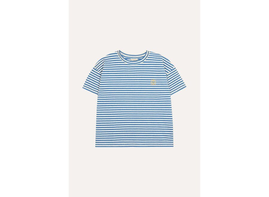 The Campamento | Blue Stripes Oversized Tshirt Blue