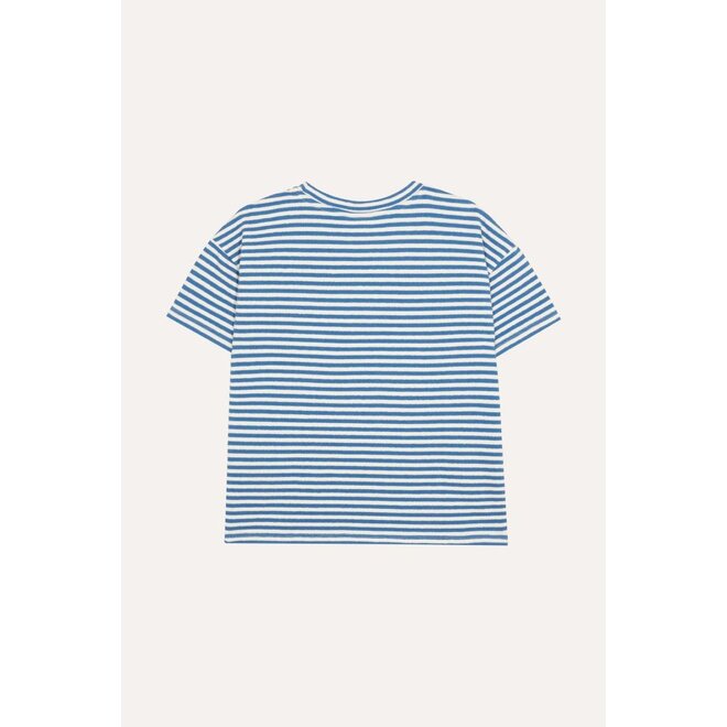 The Campamento | Blue Stripes Oversized Tshirt Blue