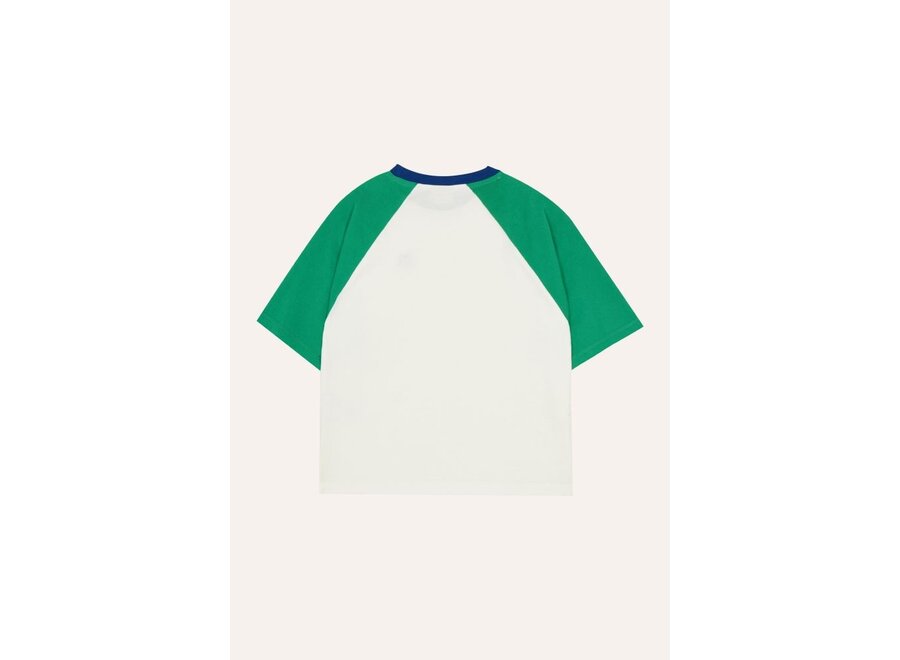 The Campamento | Color Block Green Tshirt Ecru