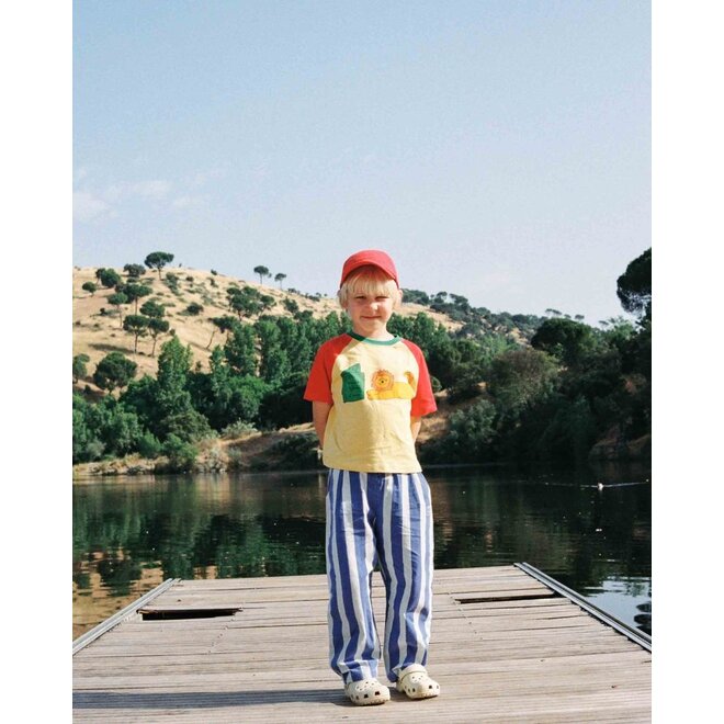 The Campamento | Blue Stripes Washed Trousers Blue