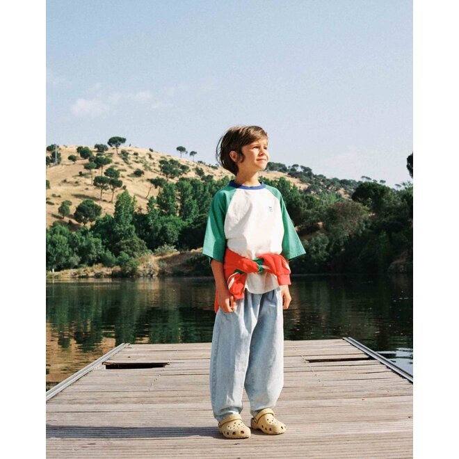 The Campamento | Color Block Green Tshirt Ecru