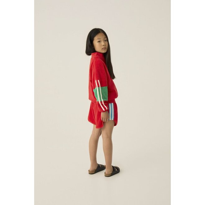 The Campamento | Red Color Block Shorts Red