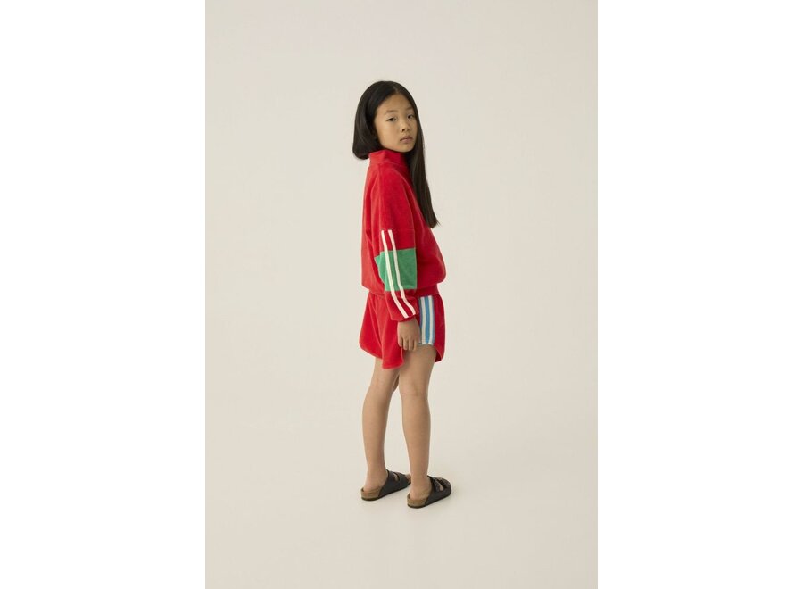 The Campamento | Red Color Block Shorts Red