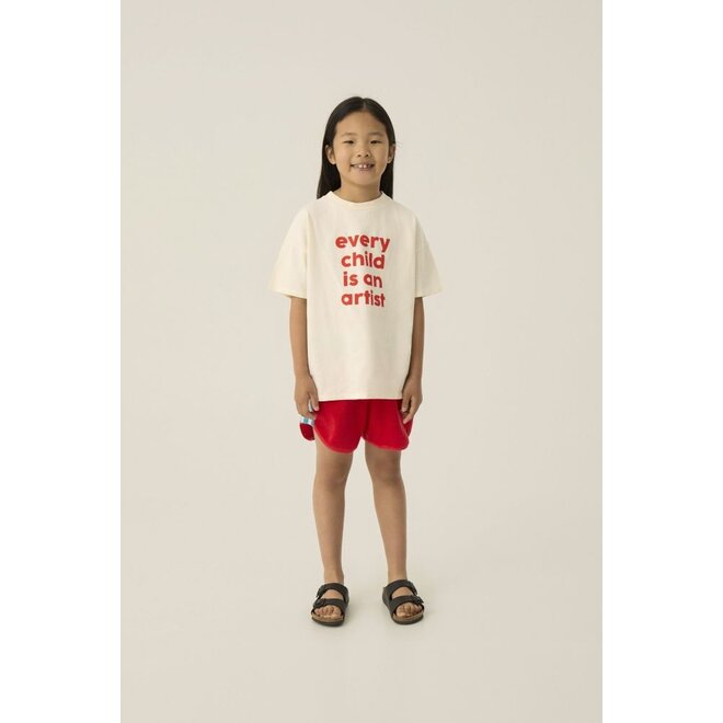 The Campamento | Red Color Block Shorts Red