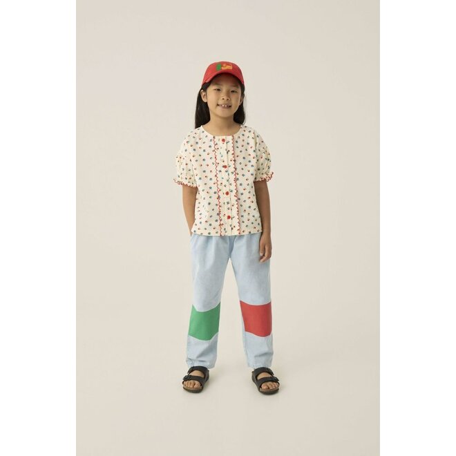 The Campamento | Bicolor Patches Denim Trousers Light Blue