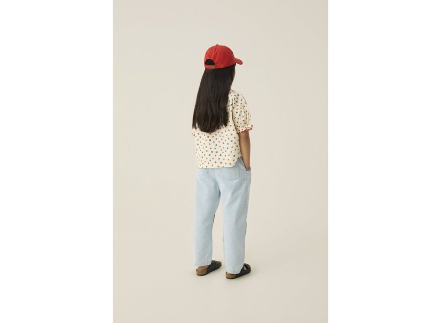 The Campamento | Bicolor Patches Denim Trousers Light Blue