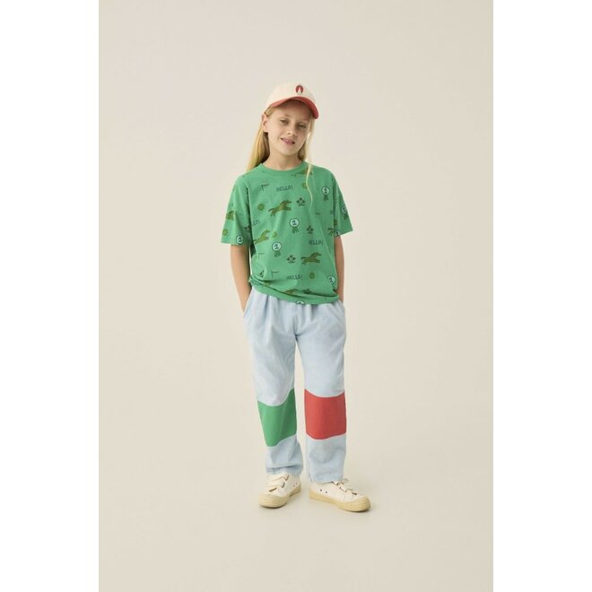 The Campamento | Bicolor Patches Denim Trousers Light Blue